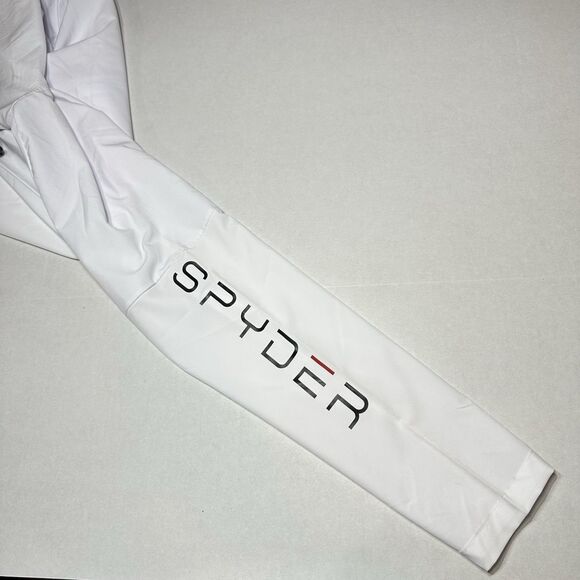 NEW Spyder Active Hoodie Pullover Light Sweatshirt White SPM881RD Men SZ Medium - Picture 7 of 15